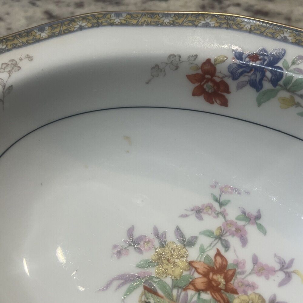 Antique Haviland Oval Serving Bowl 1920-1930 Limoges France Gold Rim 9.5X7.25"‎ - Picture 3 of 13